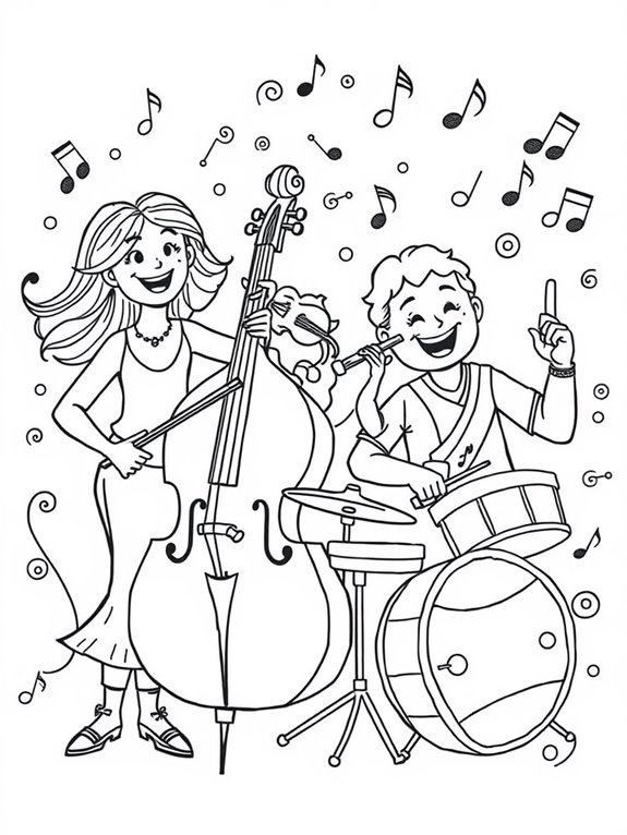 joyful musicians coloring activity