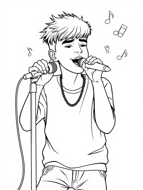 justin bieber coloring page