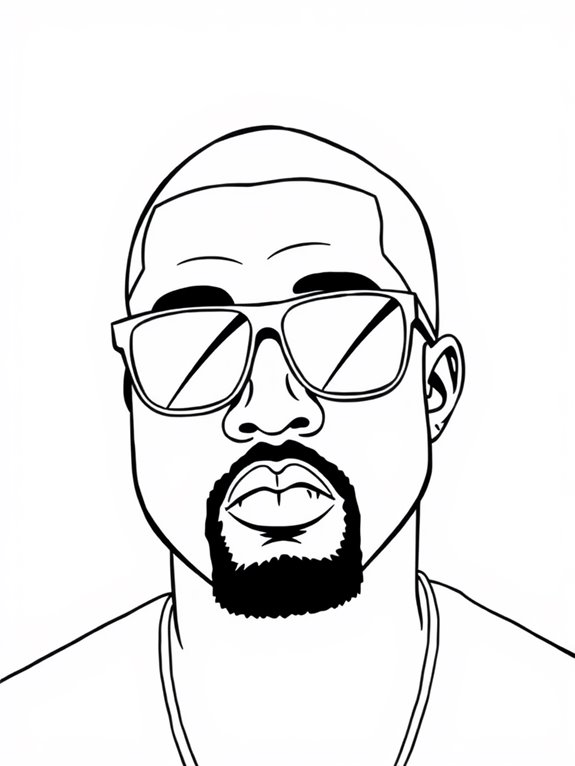 kanye west line art