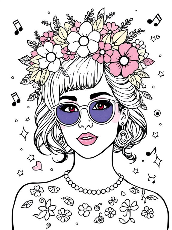 katy perry coloring page