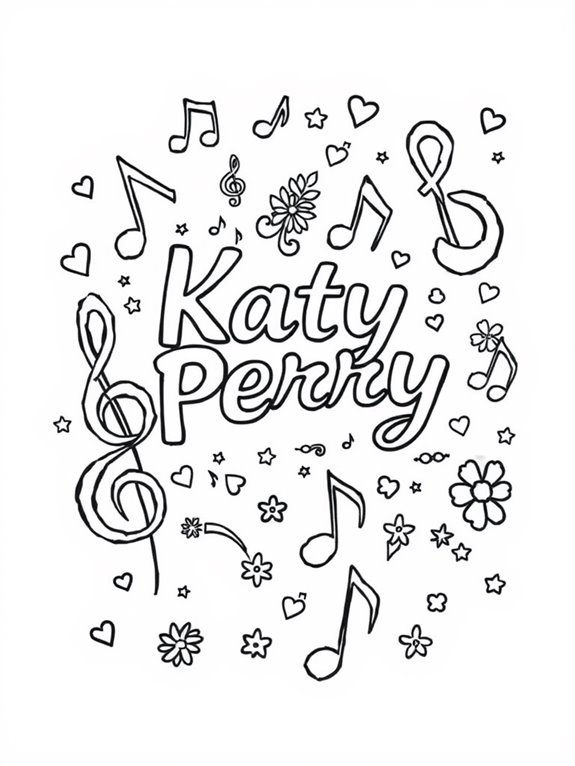 katy perry coloring page