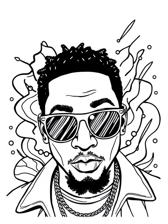 kendrick lamar coloring page