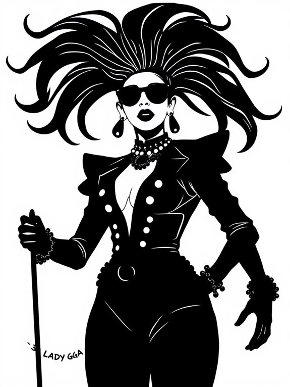 lady gaga coloring page