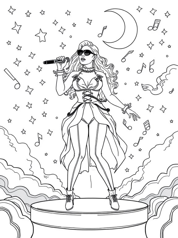 lady gaga coloring page