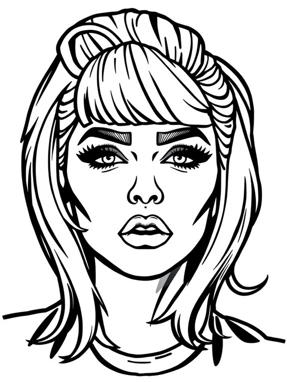 lady gaga coloring page