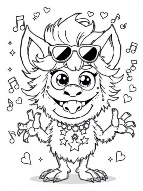 lady gaga monster coloring page