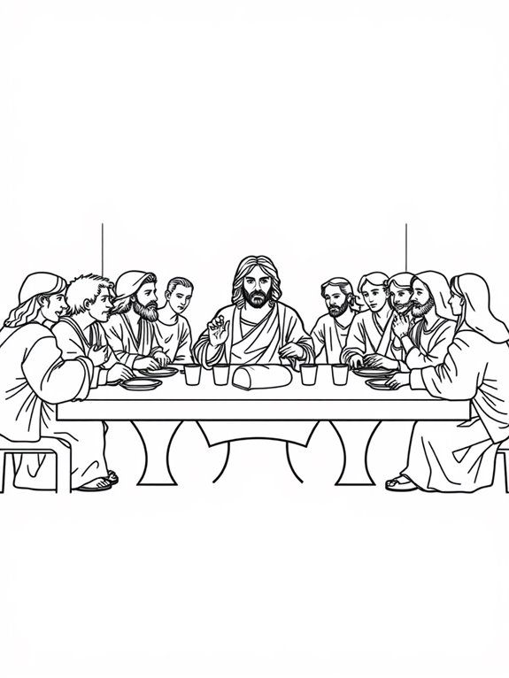 last supper coloring activity