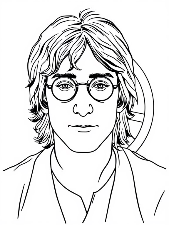 lennon coloring page design