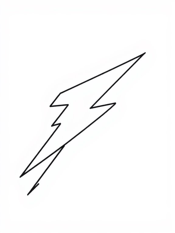 lightning bolt coloring page