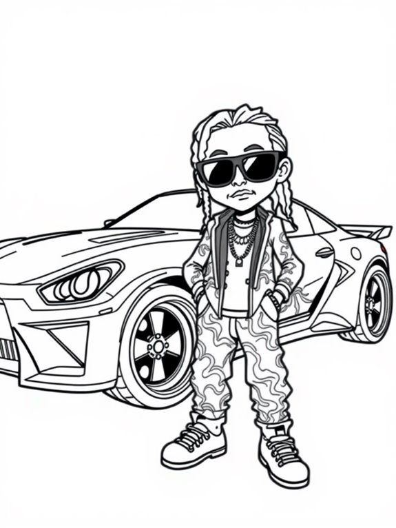 lil wayne car illustration