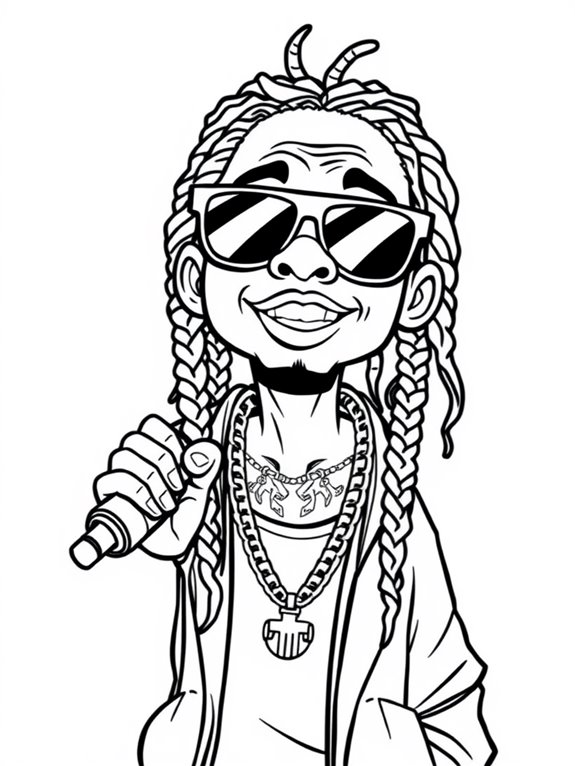 lil wayne coloring page