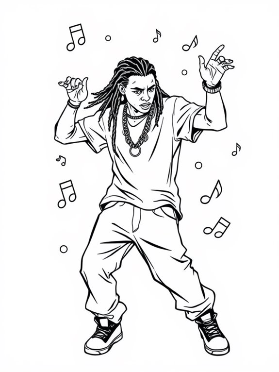 lil wayne dance coloring page