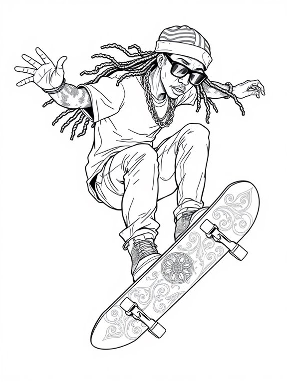 lil wayne skateboard art