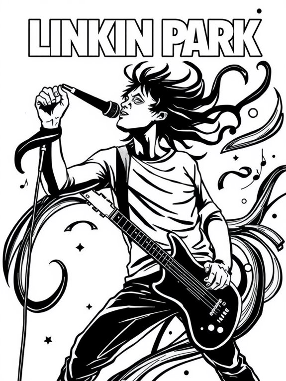 linkin park coloring page