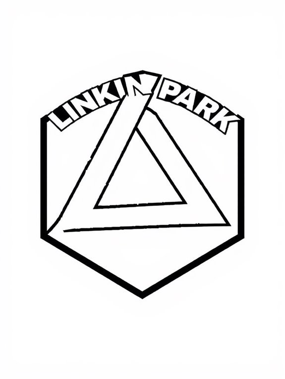 linkin park logo coloring page