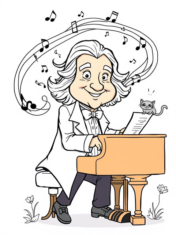 liszt coloring page design