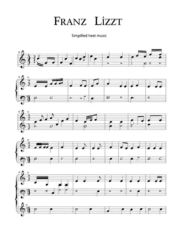 liszt sheet music coloring page