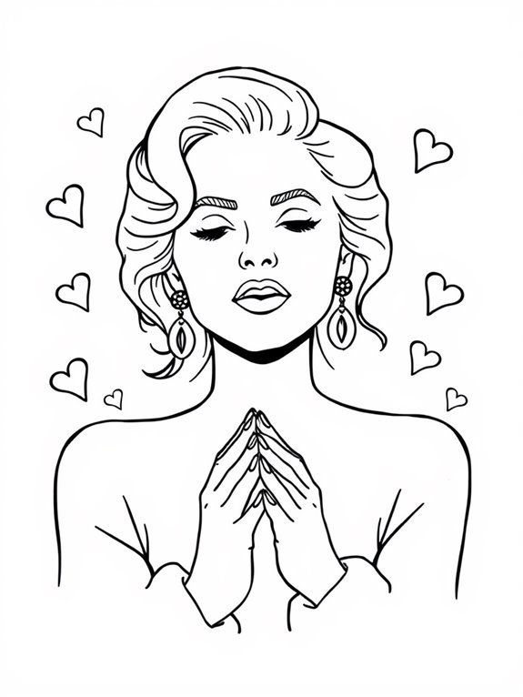 madonna coloring page design