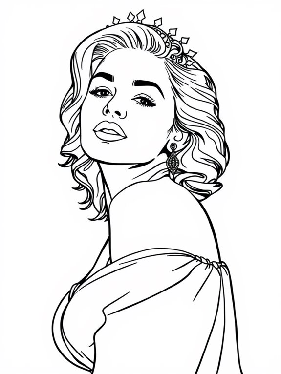 madonna coloring page design