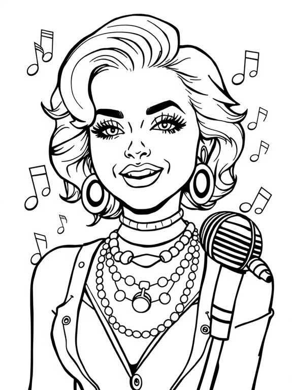 madonna in cartoon style