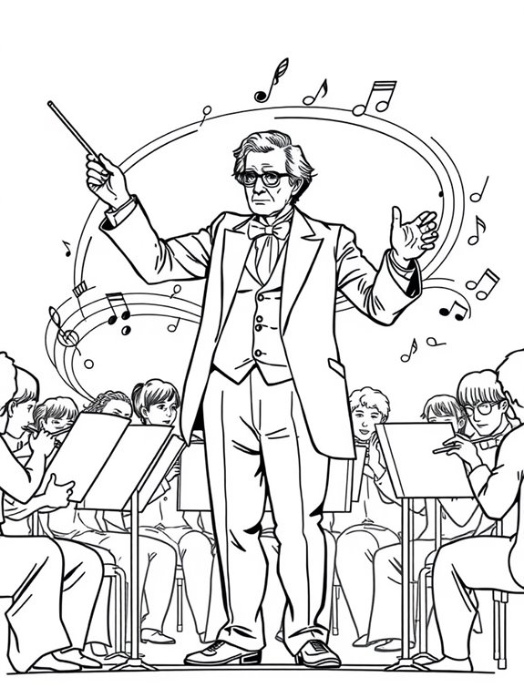 mahler conductor coloring page