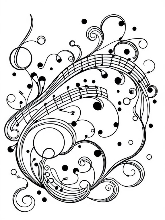 mahler inspired abstract coloring page