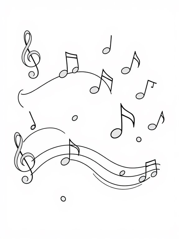 mahler music notes coloring page