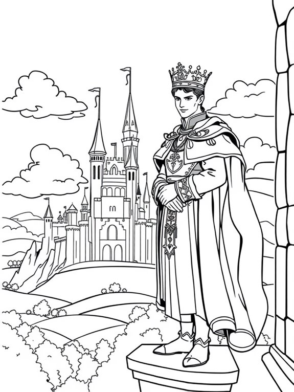 majestic prince coloring activity