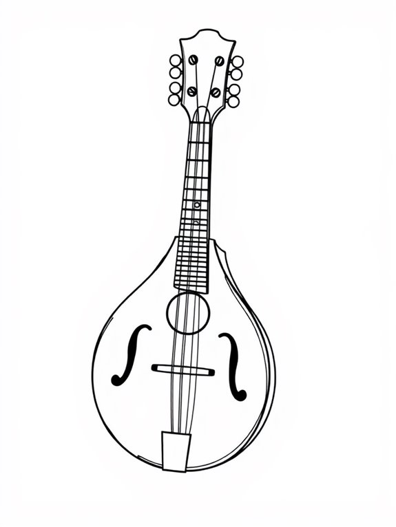 mandolin coloring page design