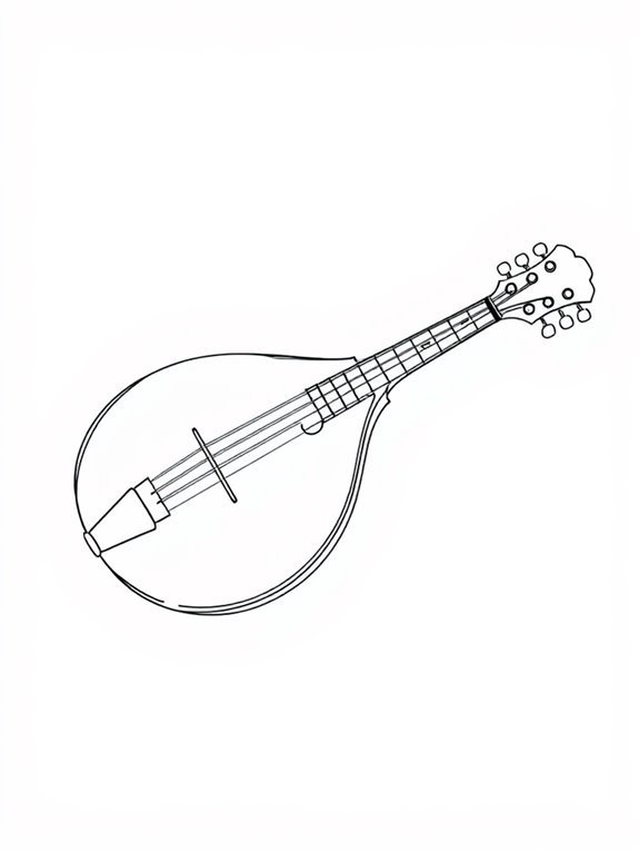 mandolin coloring page design