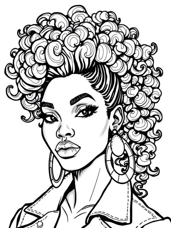 megan thee stallion coloring page