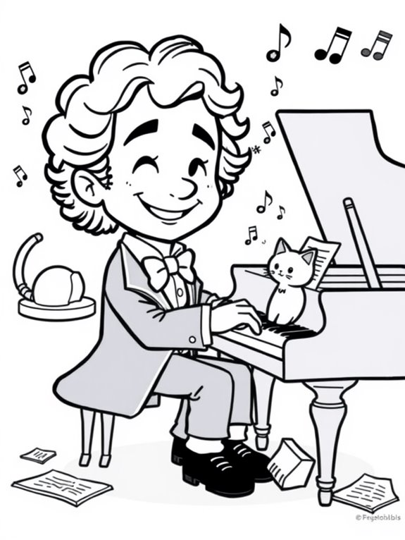 mendelssohn cartoon coloring page