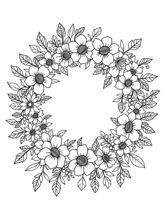 mendelssohn flower wreath illustration