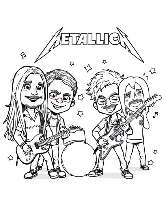 metallica chibi coloring page