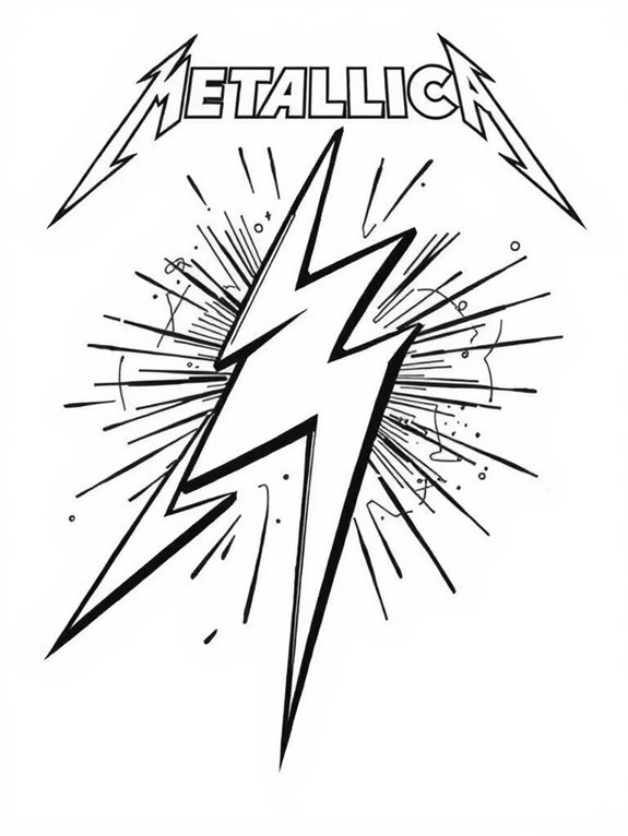 metallica coloring page design