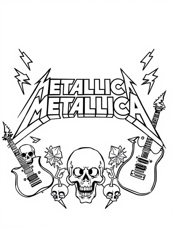 metallica logo coloring page