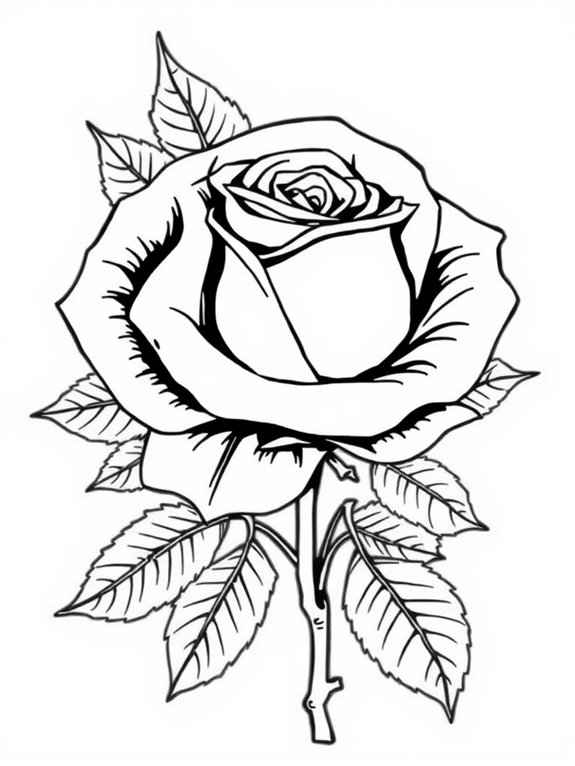 metallica themed rose illustration