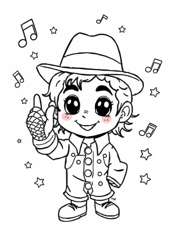 michael jackson coloring page