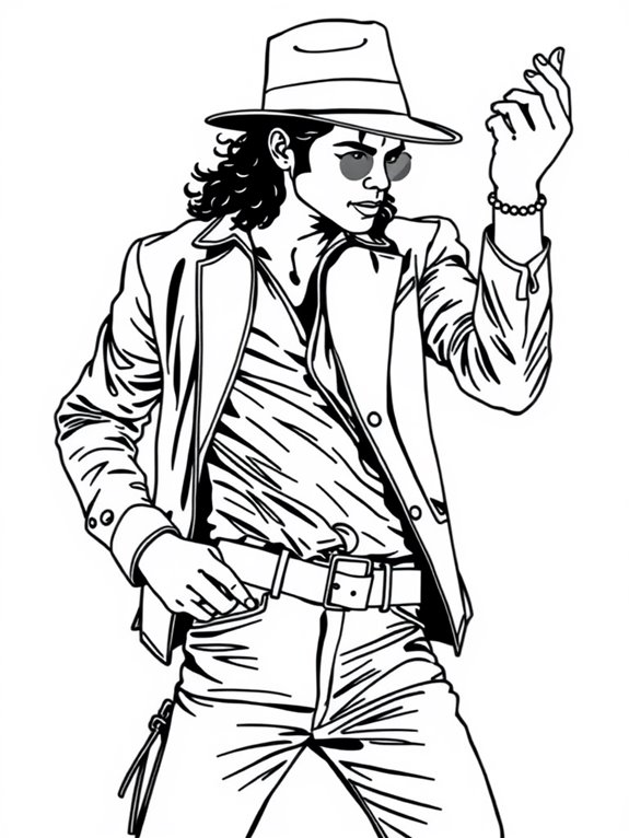 michael jackson coloring page