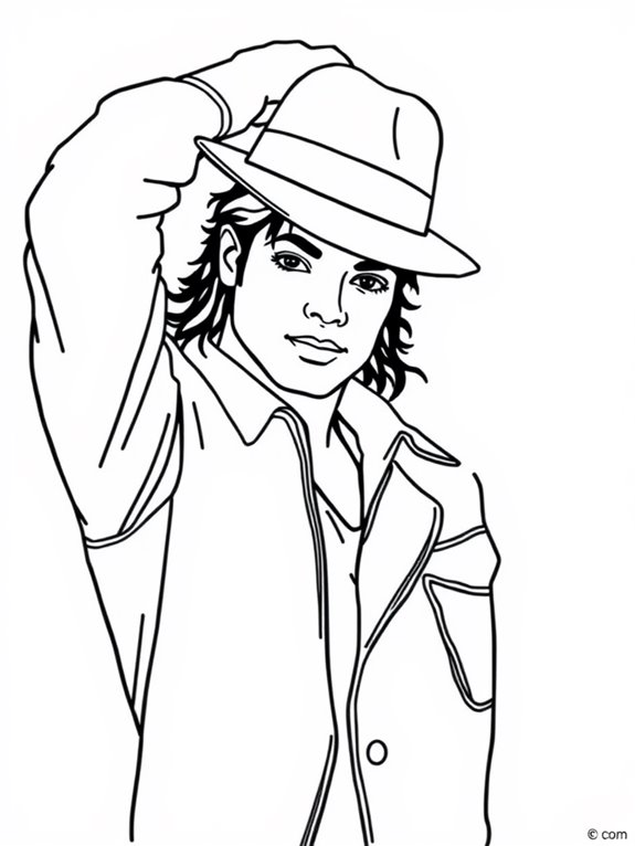 michael jackson coloring page