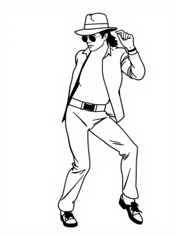 michael jackson coloring page