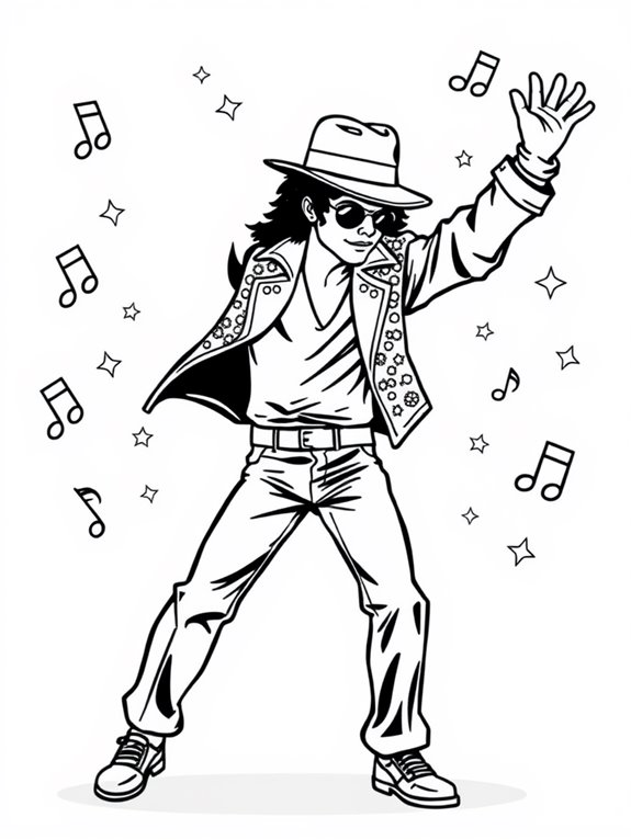 michael jackson coloring page