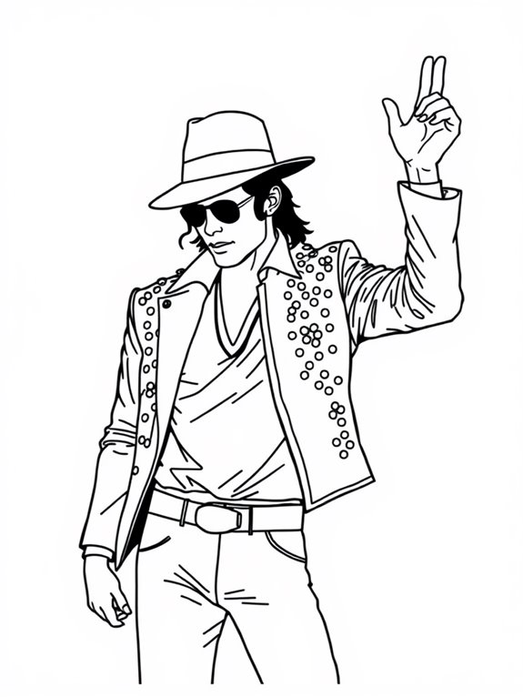 michael jackson coloring page