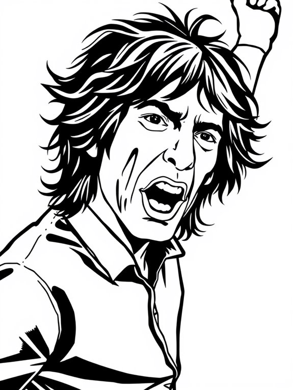 mick jagger coloring page