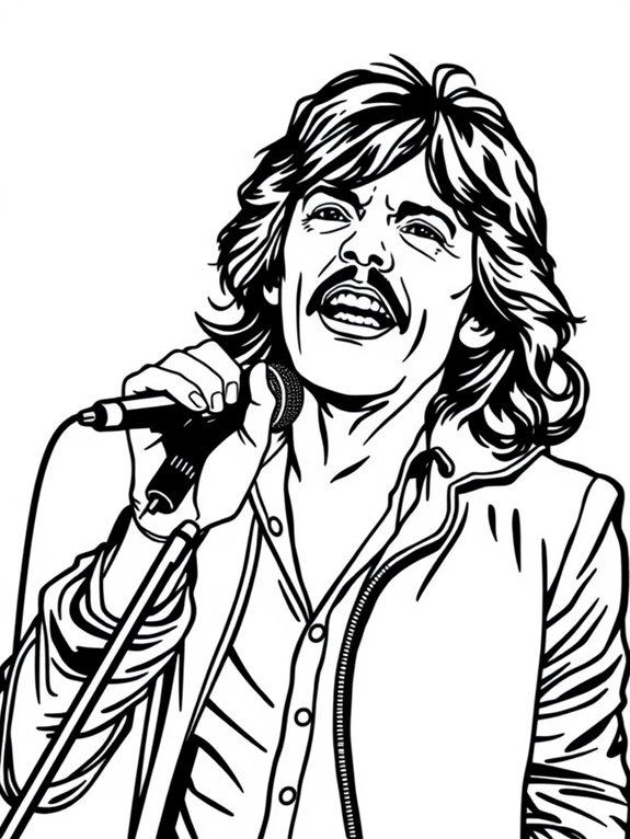 mick jagger coloring page