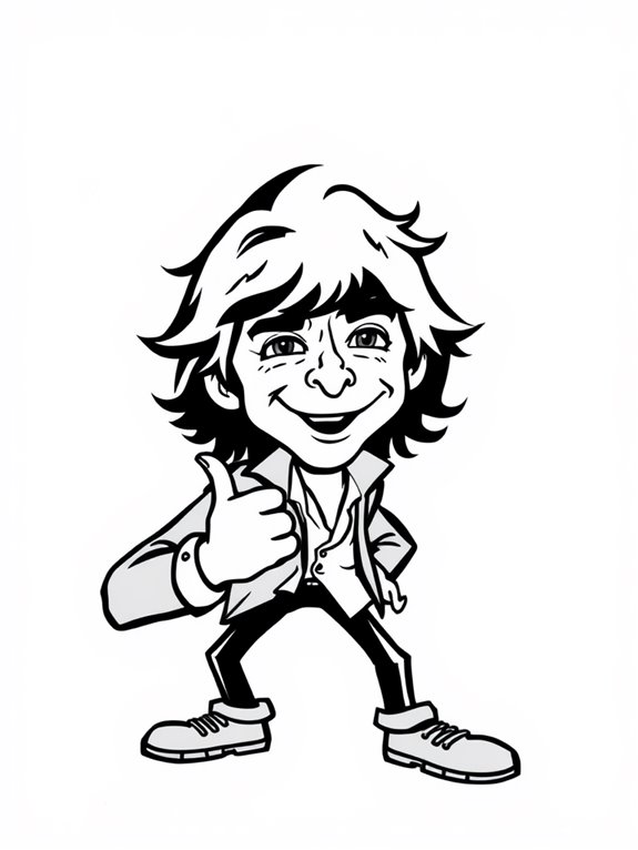 mick jagger coloring page