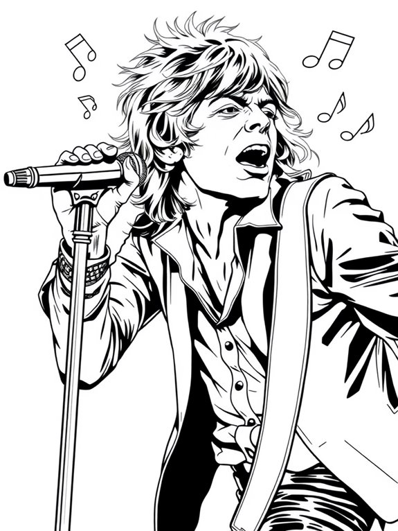 mick jagger coloring page