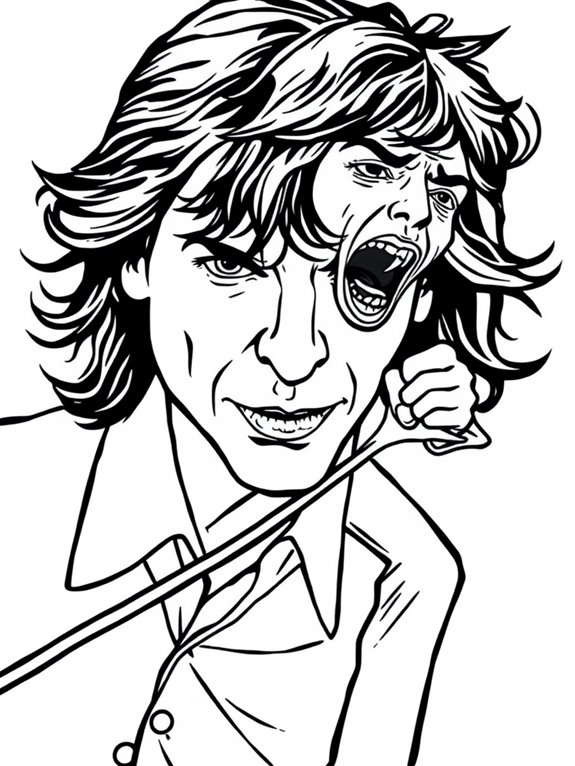 mick jagger coloring page