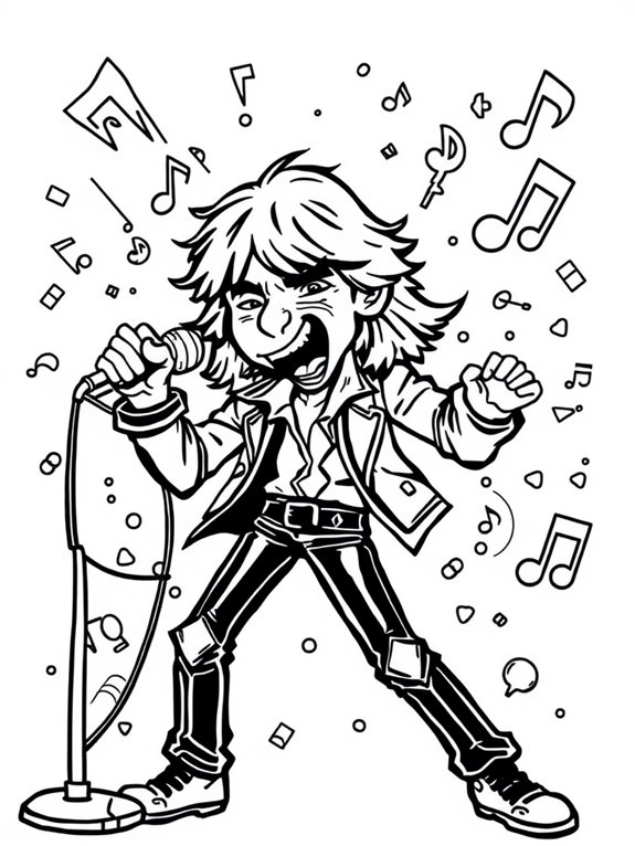 mick jagger coloring page