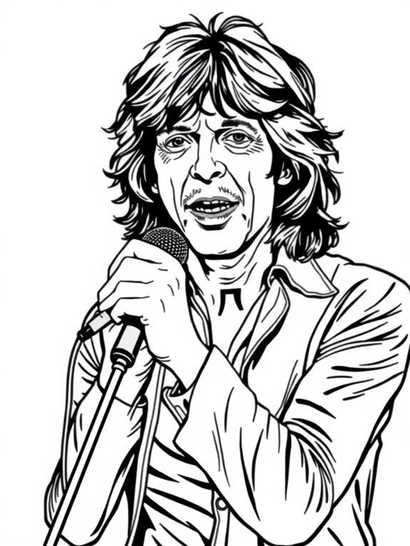 mick jagger coloring page